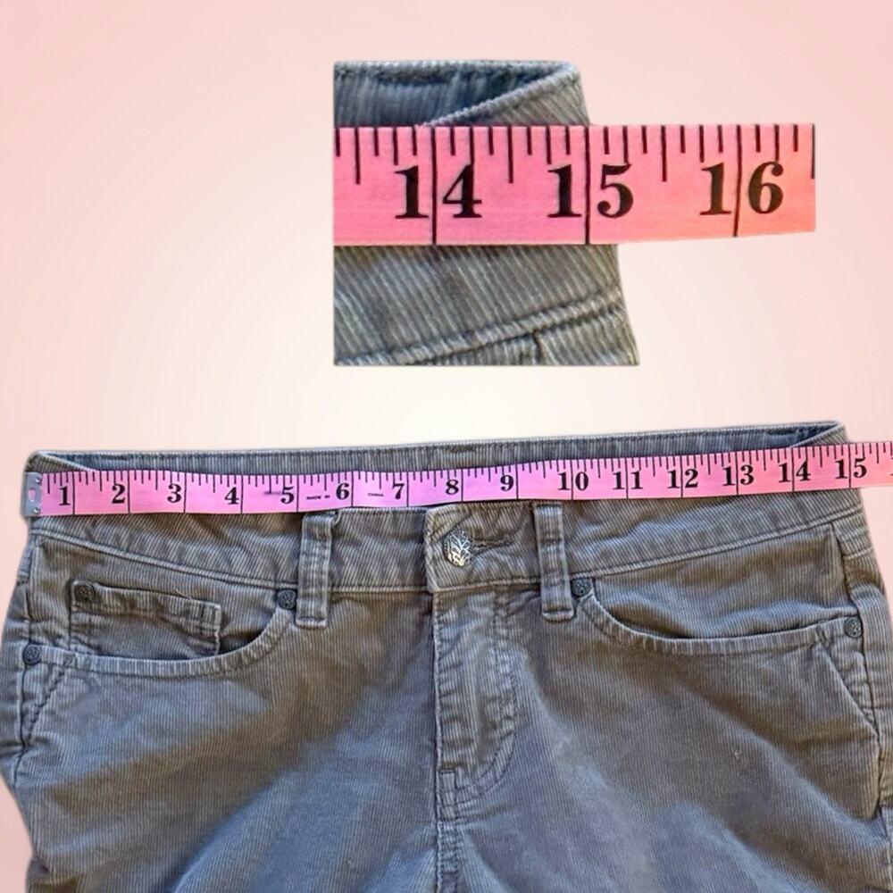 prAna Pants Women Size 4 Grey Trinity Corduroy Skinny Organic Cotton Blend - Picture 9 of 9